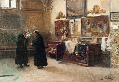 En la sacristia, 1893, Joaquín Sorolla