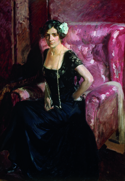 Clotilde en robe de soirée, 1910, Joaquín Sorolla
