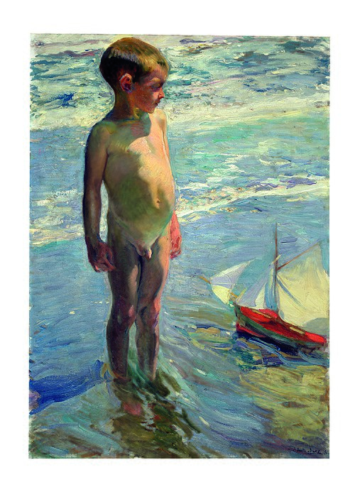 Enfant au bâteau, 1904, Joaquín Sorolla