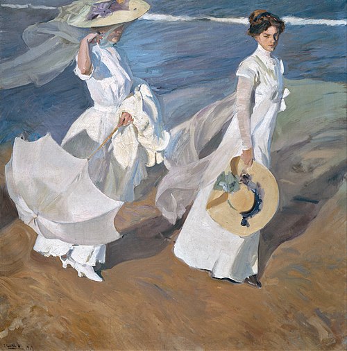 Promenade au bord de la mer, 1909, Joaquín Sorolla