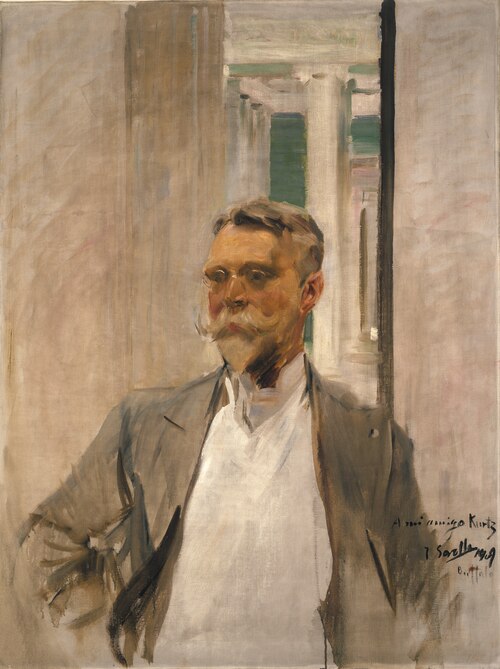 Portrait of Charles M. Kurtz, Founding Director, Albright Art Gallery (1905-1909), 1909, Joaquín Sorolla