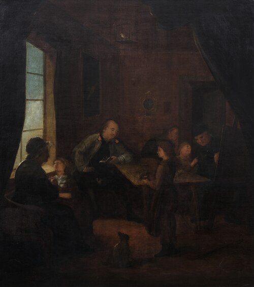 The Artist with Vicar Ekvall´s Family in Gammalkil, 1809, Pehr Hörberg