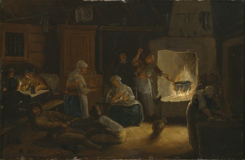Inside a Peasant's Cottage in Småland, 1801, Pehr Hörberg