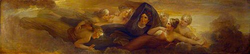Night, with the Pleiades (Library Dining Room ceiling painting, 4 of 6), 1834, Henry Howard