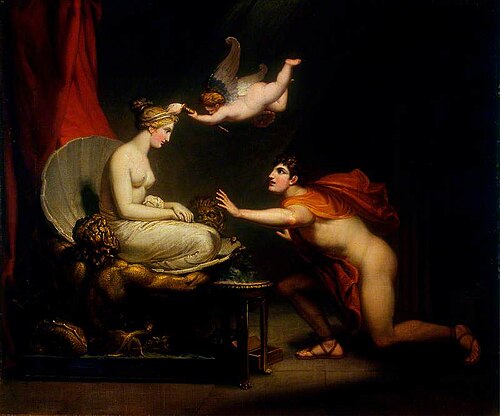 Love Animating Galatea, the Statue of Pygmalion, 1802, Henry Howard