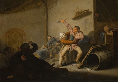 Brawling Cardplayers, 1655, Adriaen van Ostade