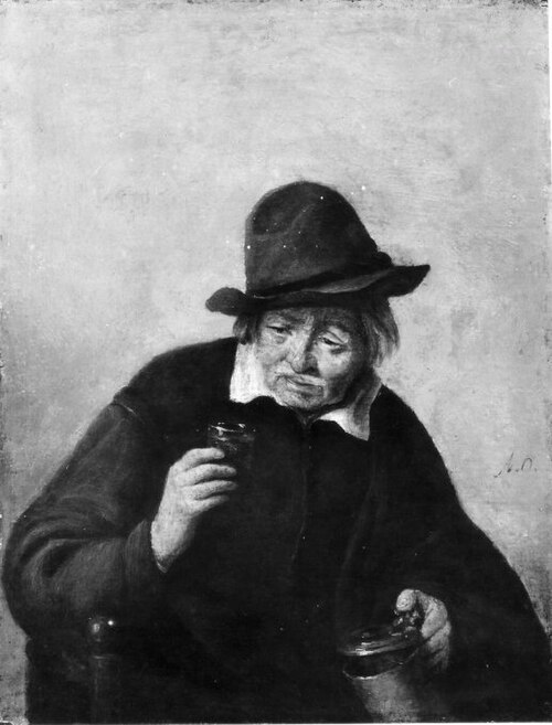 Boer met glas en kan, 1635, Adriaen van Ostade