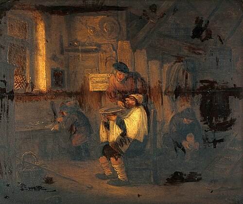 A Barber Shaving a Man, , Adriaen van Ostade