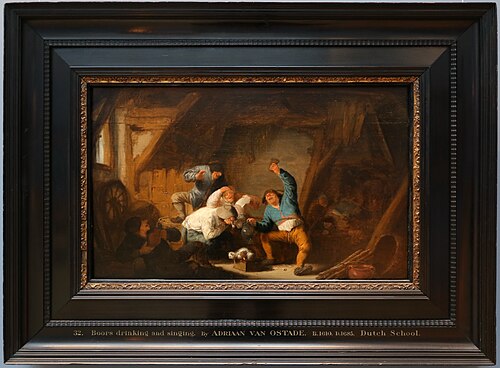 louts who drink and sing, , Adriaen van Ostade