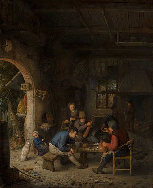 Paysans à l'auberge, 1662, Adriaen van Ostade