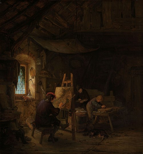 The Painter’s Studio, 1670, Adriaen van Ostade