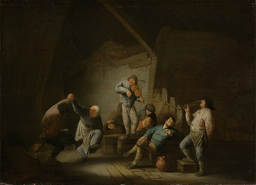 Dancing couple, 1650, Adriaen van Ostade