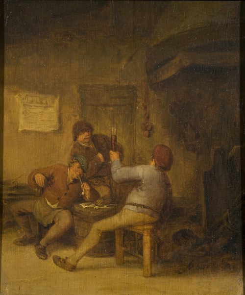 Peasants Drinking and Smoking, 1643, Adriaen van Ostade
