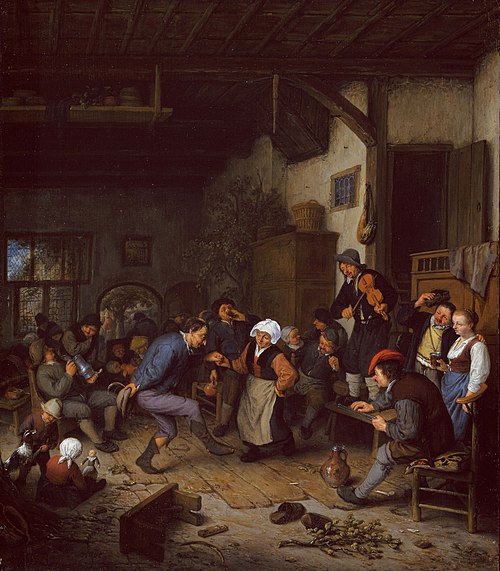 Merrymakers in an Inn, 1674, Adriaen van Ostade