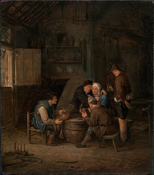 Peasants Gathered Round a Barrel, 1655, Adriaen van Ostade