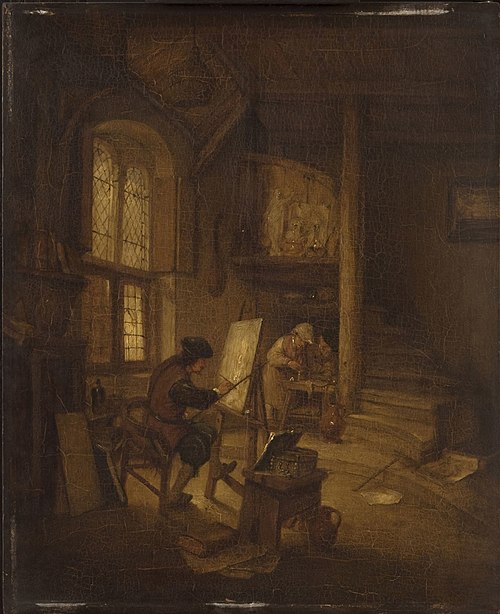 Painter in His Studio, 1650, Adriaen van Ostade