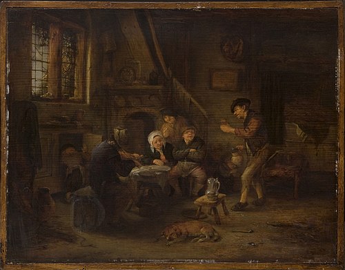 Peasants Drinking and Making Music, 1647, Adriaen van Ostade