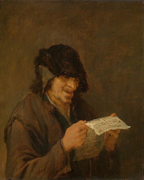 Singing Man, 1700, Adriaen van Ostade