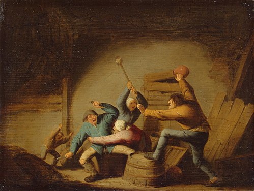 Brawl, 1637, Adriaen van Ostade