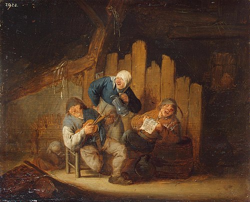 Sense of Hearing, 1635, Adriaen van Ostade
