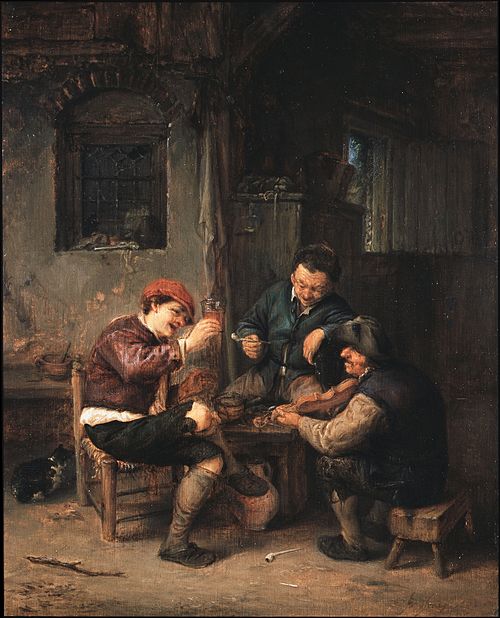 Three Peasants at an Inn, 1647, Adriaen van Ostade