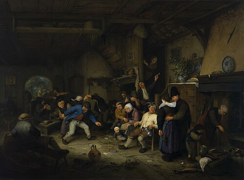 Peasants Dancing in a Tavern, 1659, Adriaen van Ostade
