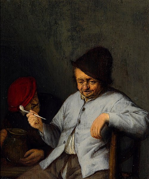 Le fumeur de pipe et l'ivrogne., 1654, Adriaen van Ostade