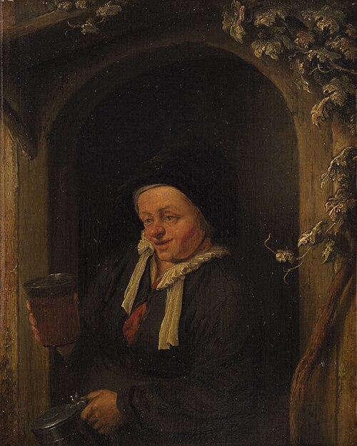 Woman in a Window, with Beer-glass and Jug, 1665, Adriaen van Ostade
