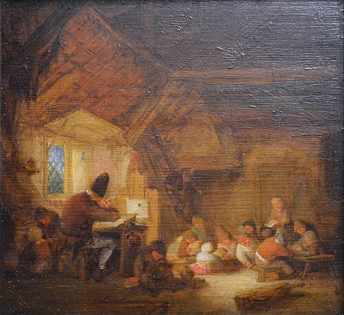 The Village School, 1641, Adriaen van Ostade