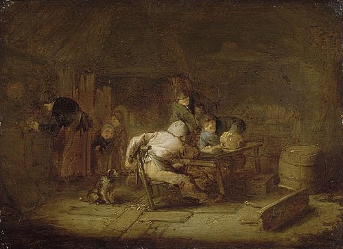 Tavern Interior with Peasants, 1636, Adriaen van Ostade
