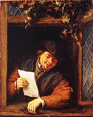 A Reader in a Window, 1650, Adriaen van Ostade