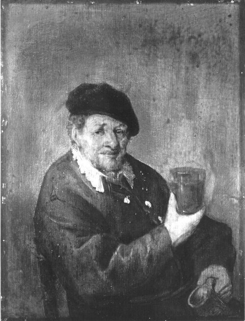 Mann in rotbraunem Gewand, 1647, Adriaen van Ostade