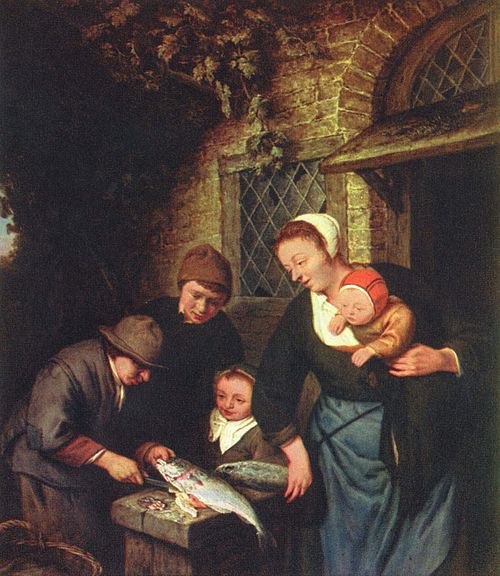 Buying Fish, 1669, Adriaen van Ostade