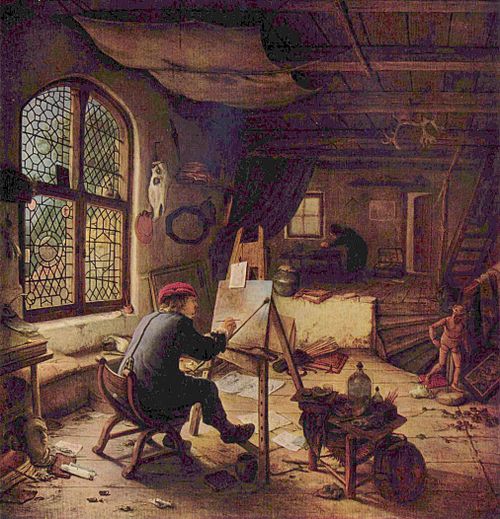 The painter in his studio, 1663, Adriaen van Ostade