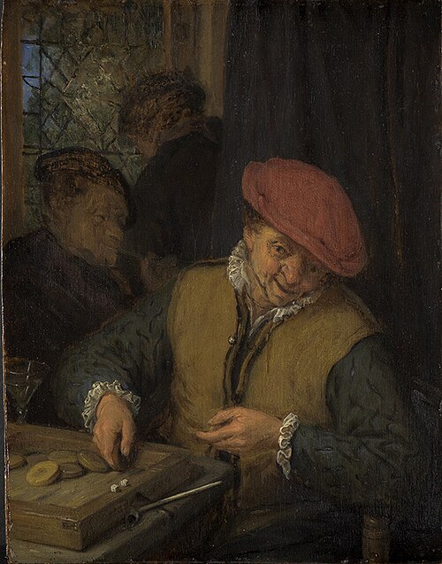 The tric-trac game, 1660, Adriaen van Ostade