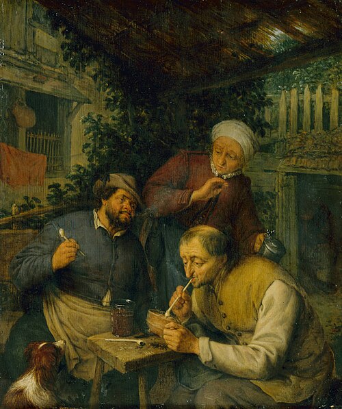 Two Peasants Smoking, 1664, Adriaen van Ostade