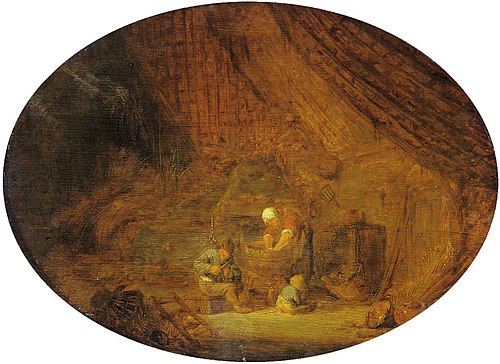 Washing Woman, 1637, Adriaen van Ostade