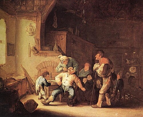 Barber extracting a tooth, 1637, Adriaen van Ostade