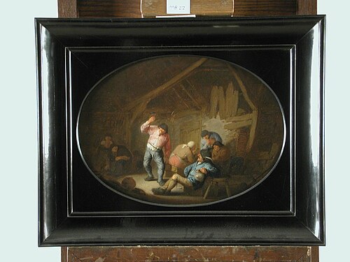 Peasants in a Rustic Interior, 1634, Adriaen van Ostade