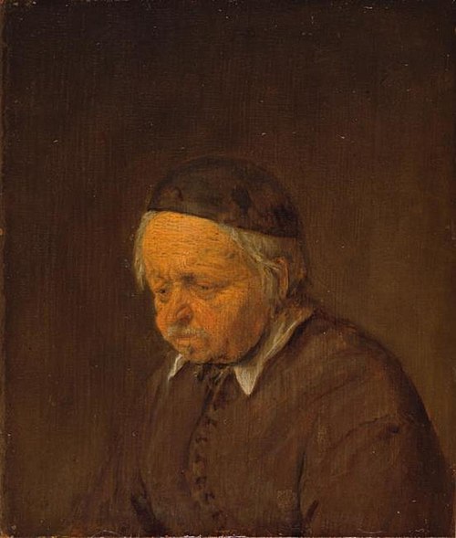 Thoughtful old peasant, 1675, Adriaen van Ostade