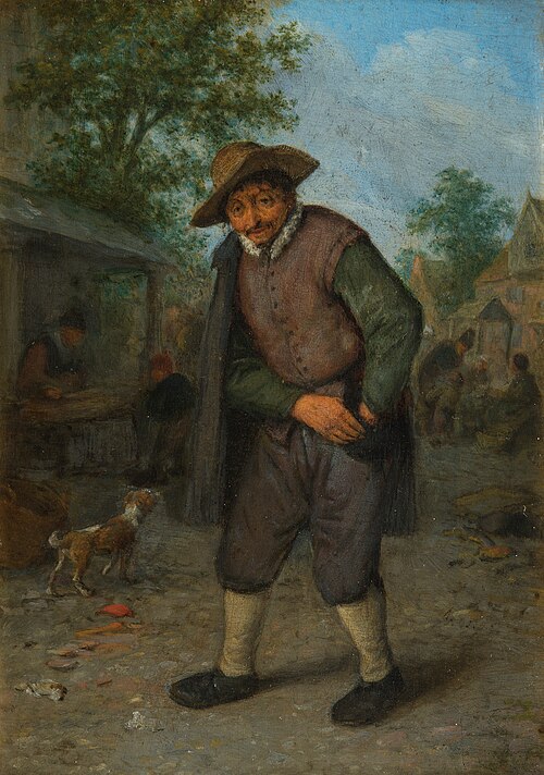 A Man feeling his Purse (Touch), 1650, Adriaen van Ostade