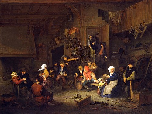 Villagers Merrymaking at an Inn, 1652, Adriaen van Ostade
