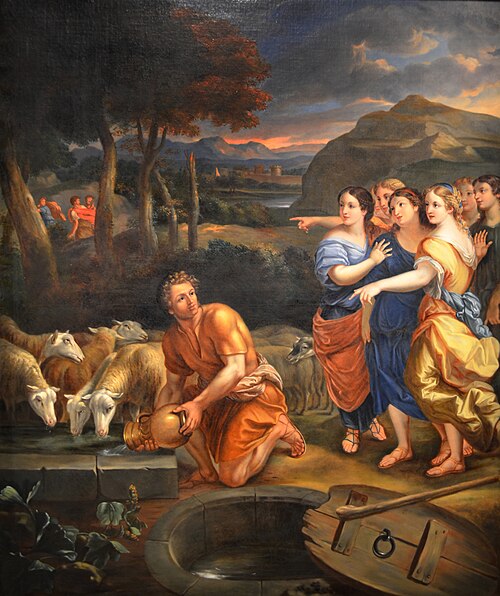 Les Filles de Jéthro, 1838, Théophile Hamel