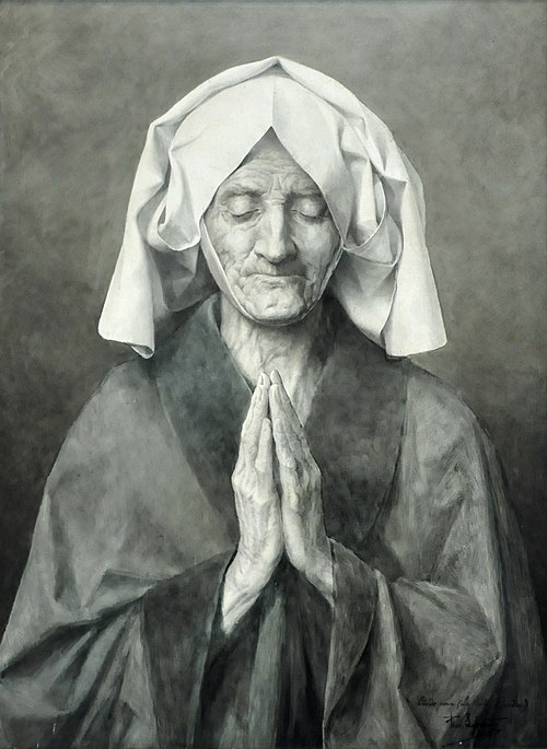 Femme en prière (Étude pour La Vieille Flandre), , Théophile Lybaert