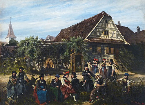 Le Dimanche après-midi à Oberseebach, 1863, Théophile Schuler
