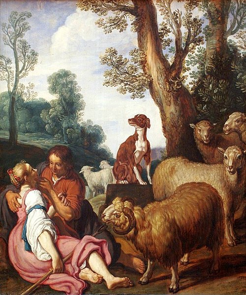 Pastoral scene (Granida and Daifilo)., 1624, Pieter Lastman
