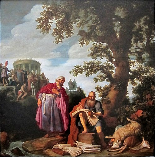 Hippocrates and Democritus, 1622, Pieter Lastman