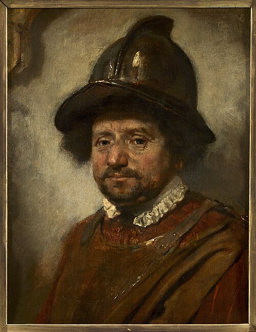 Man with a Helmet, 1648, Carel Fabritius
