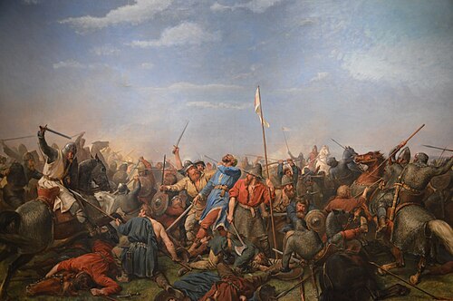 The Battle of Stamford Bridge, 1870, Peter Nicolai Arbo