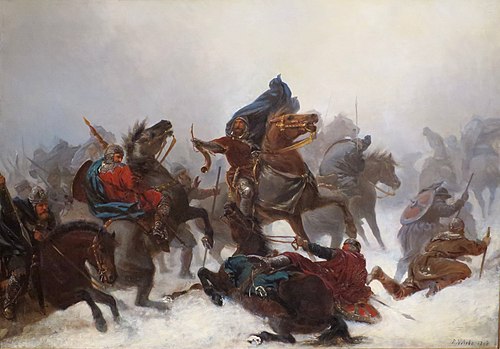 King Sverre's Escape, 1862, Peter Nicolai Arbo